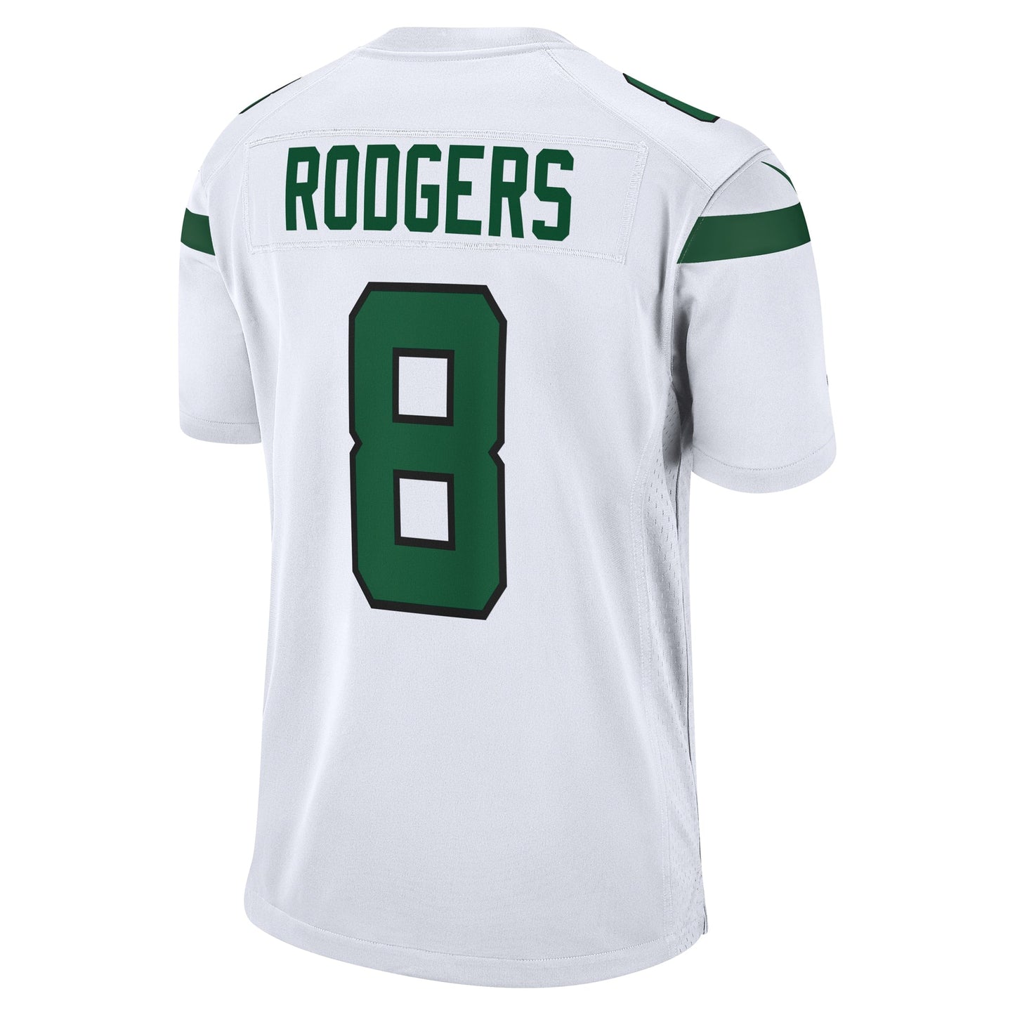 Aaron Rodgers New York Jets Game Jersey - White football jersey product view 3