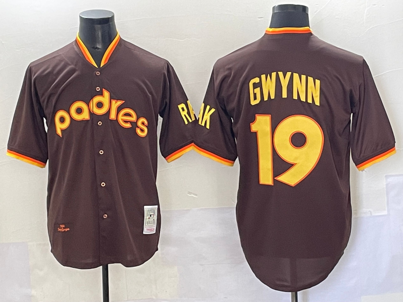 Men's San Diego Padres Tony Gwynn Brown Limited Player Jersey baseball jersey product view 1