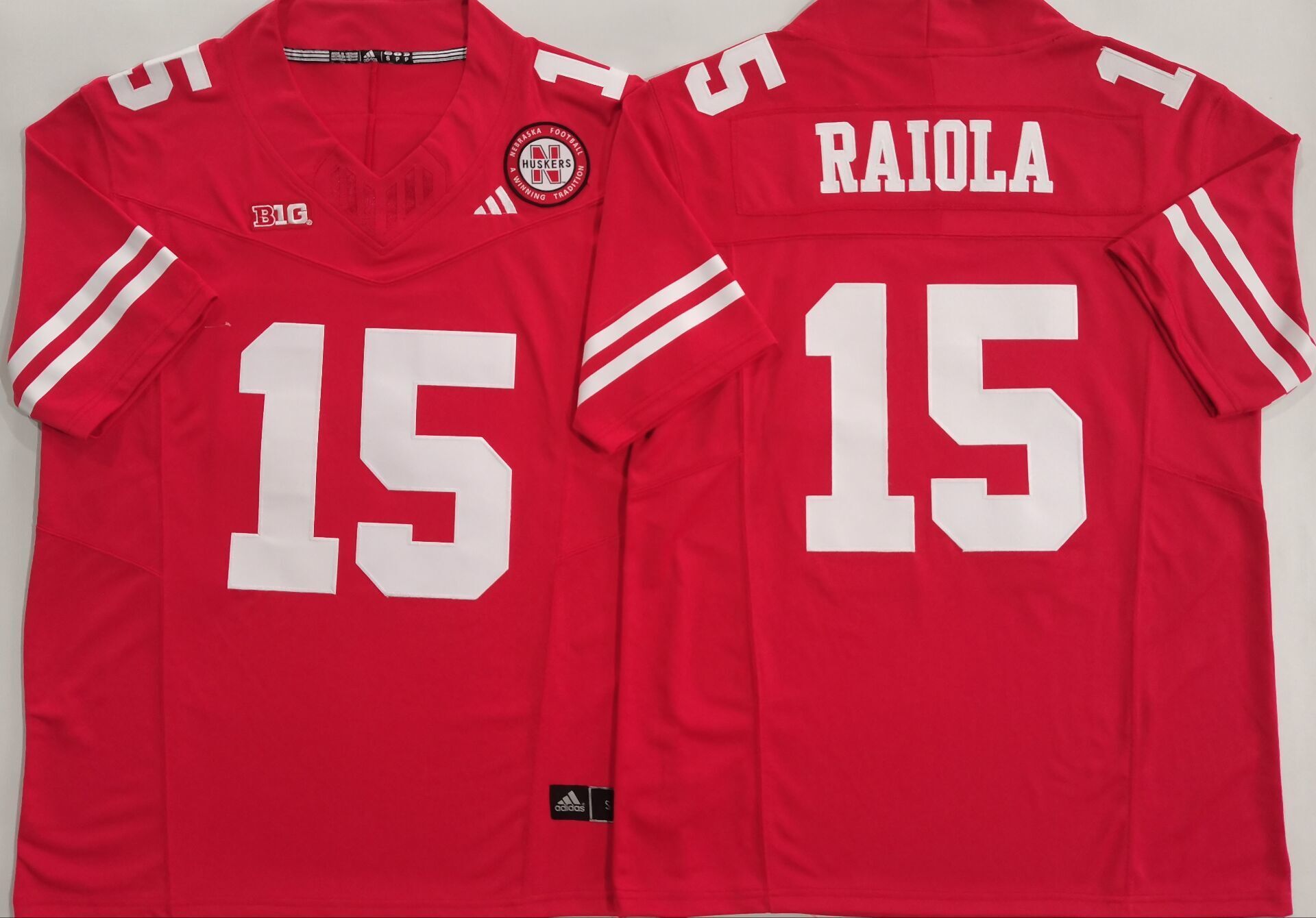 Men's Nebraska Huskers Dylan Raiola #15 Red Player Jersey sports jersey product view 1
