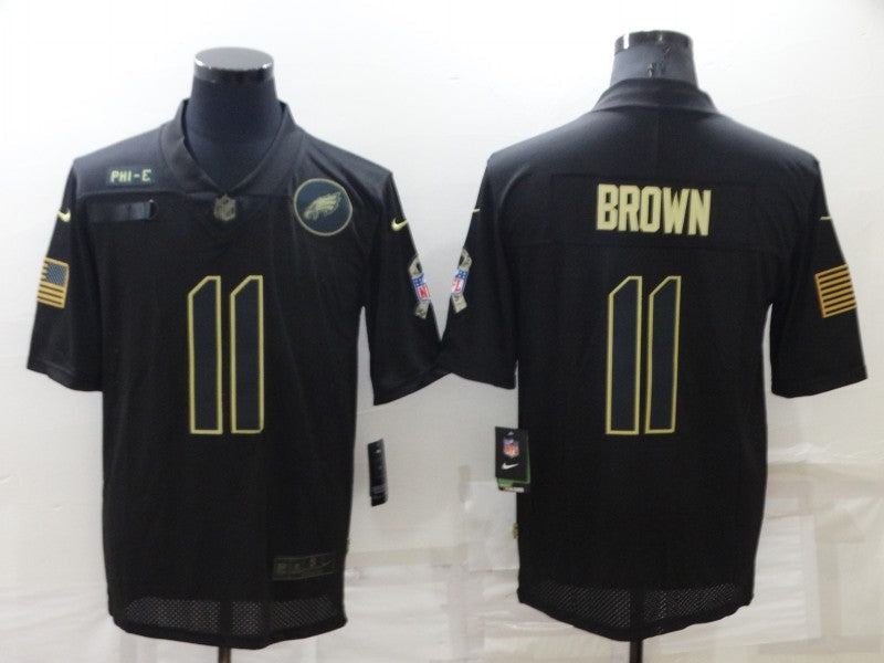 Men's Philadelphia Eagles A.J. Brown #11 Black Player Game Jersey1 football jersey product view 1