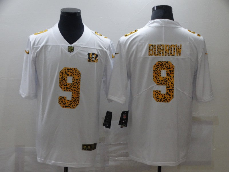 Men's Cincinnati Bengals Joe Burrow #9 White Player Game Jersey1 football jersey product view 1