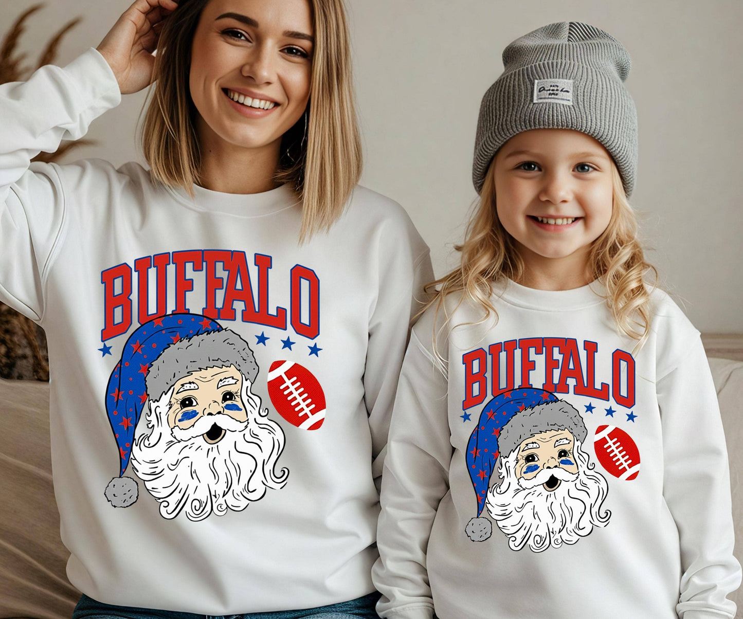 Buffalo Football Christmas Santa Sweatshirt Unisex T-shirt, Sweatshirt, Hoodie, Long Sleeve Tee - T-Shirt, Sweatshirt, Hoodie