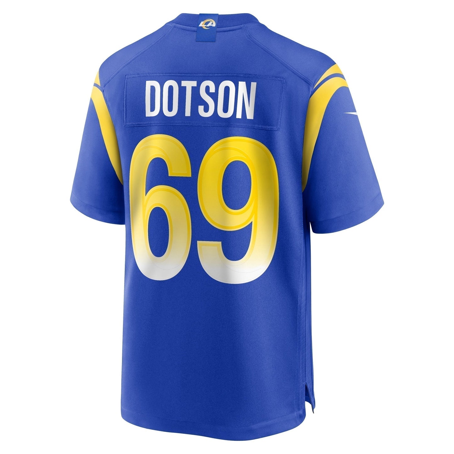 Kevin Dotson Los Angeles Rams Game Jersey - Royal football jersey product view 3