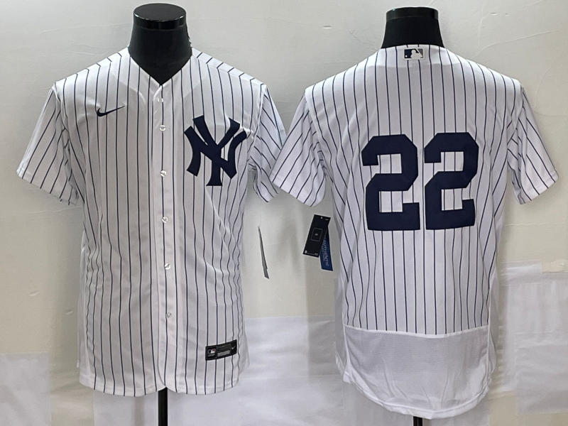 Men's New York Yankees Juan Soto #22 White Replica Player Name Jersey baseball jersey product view 1