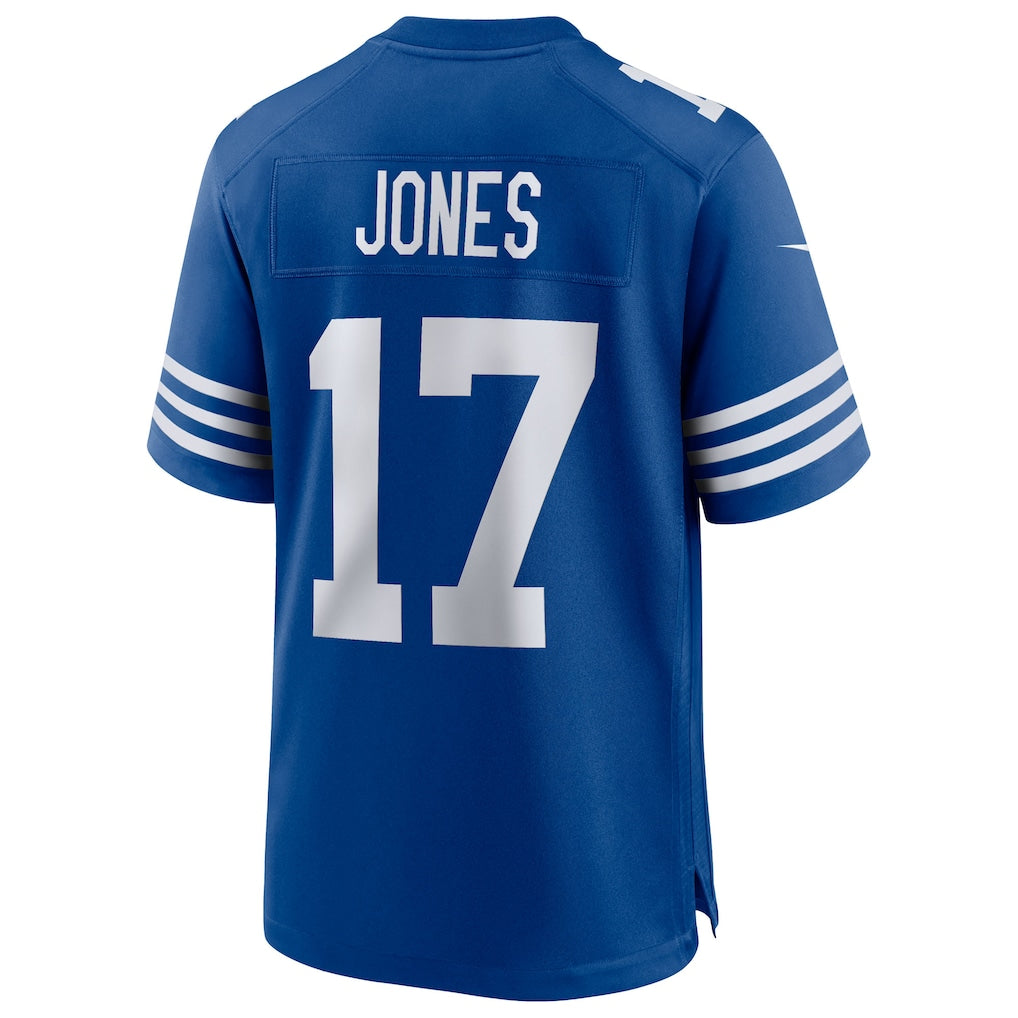 IN.Colts #17 Daniel Jones Royal Alternate Game Jersey football jersey product view 1