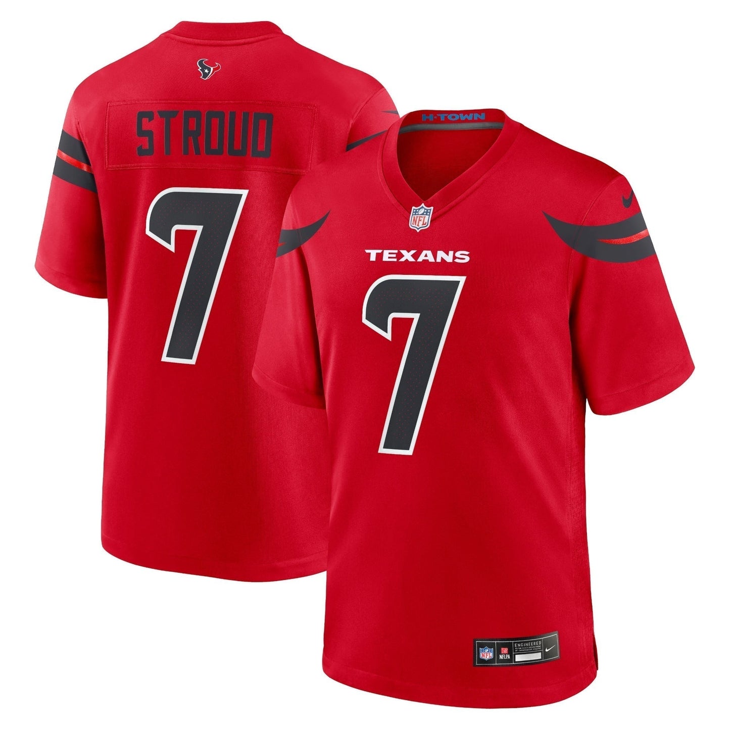 C.J. Stroud Houston Texans Alternate Game Jersey - Red football jersey product view 1