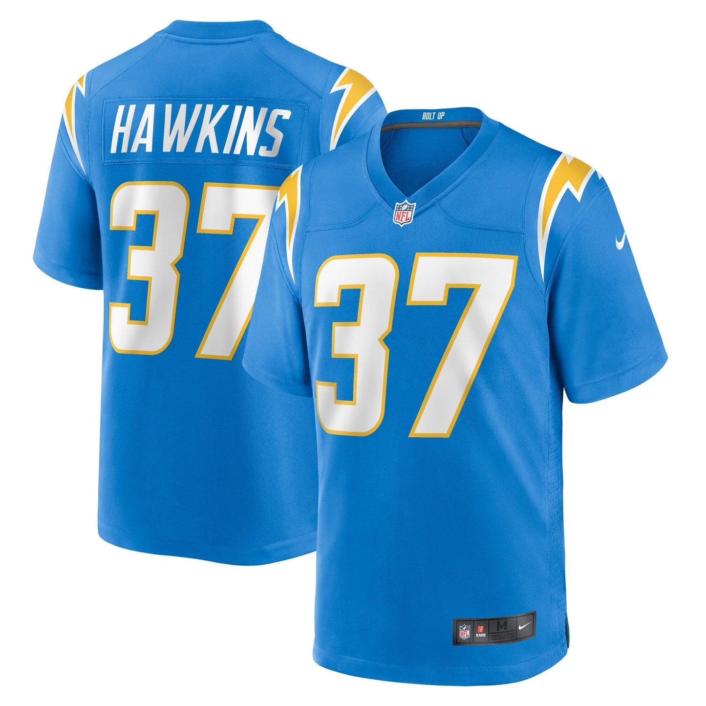 Jaylinn Hawkins Los Angeles Chargers Game Jersey - Powder Blue football jersey product view 1