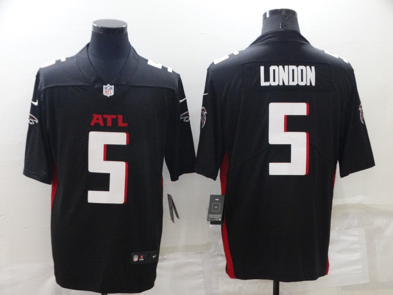 Men's Atlanta Falcons Drake London Black Game Jersey football jersey product view 1