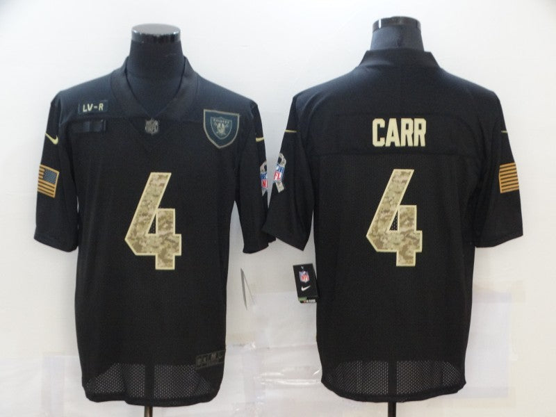 Men's Las Vegas Raiders Derek Carr #4 Black Jersey1 football jersey product view 1