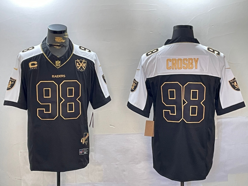 Men's Las Vegas Raiders Maxx Crosby #98 Black Alternate Game Player Jersey1 football jersey product view 1