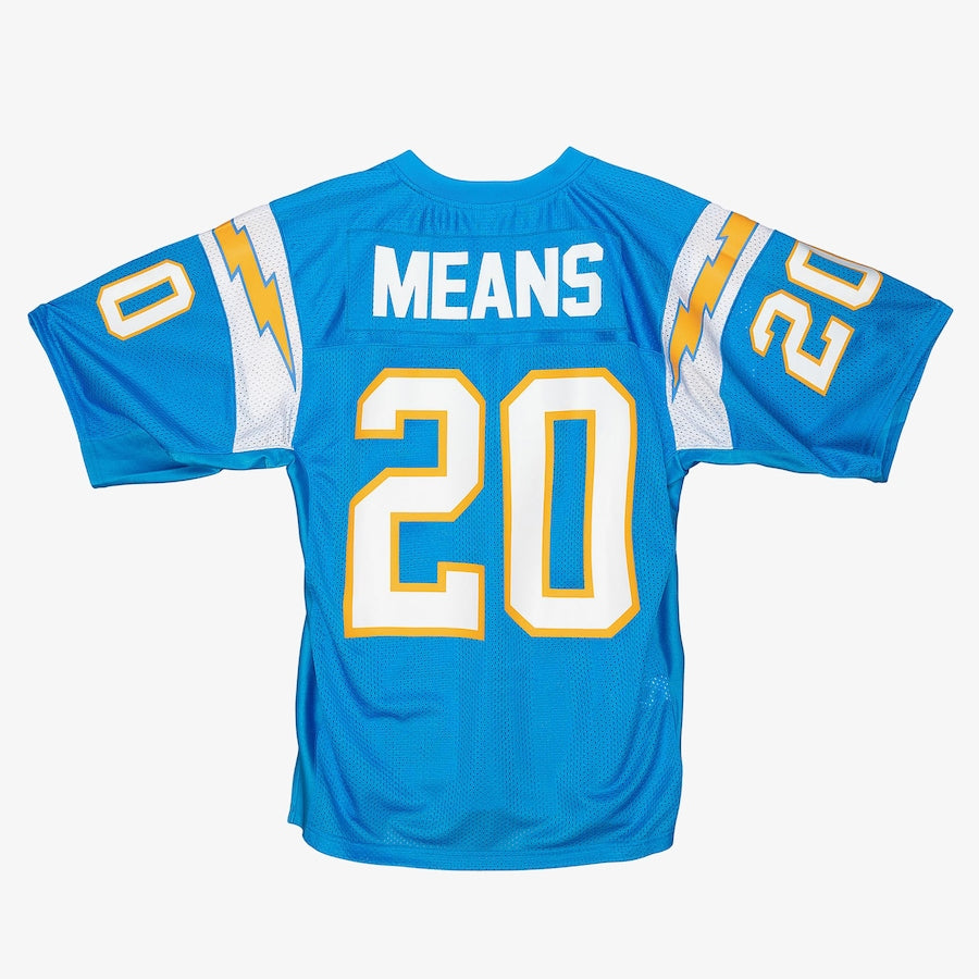 Men's Natrone Means Powder Blue San Diego Chargers 1994 Jersey football jersey product view 2