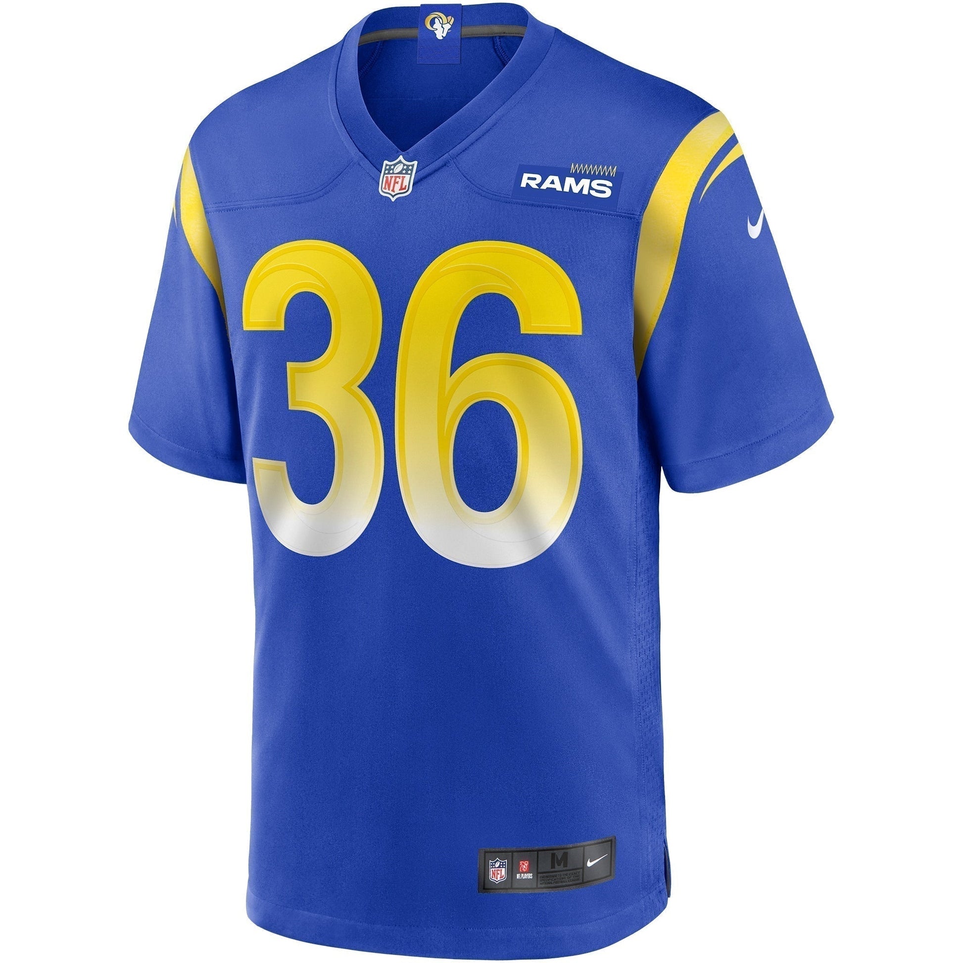 Jerome Bettis Los Angeles Rams Game Retired Jersey - Royal football jersey product view 2