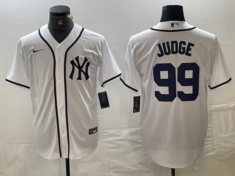 Men's New York Yankees Aaron Judge #99 White Limited Game Jersey baseball jersey product view 1
