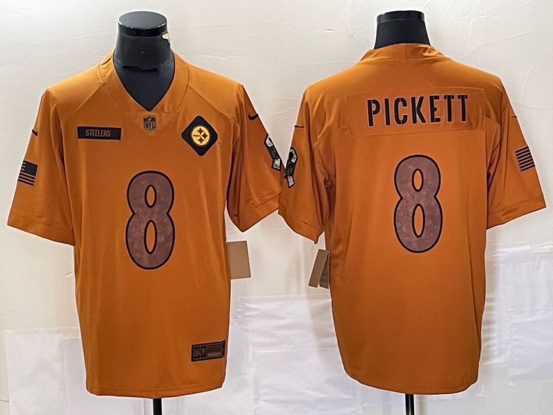 Men's Pittsburgh Steelers Kenny Pickett Brown 2023 Salute To Service Limited Jersey football jersey product view 1