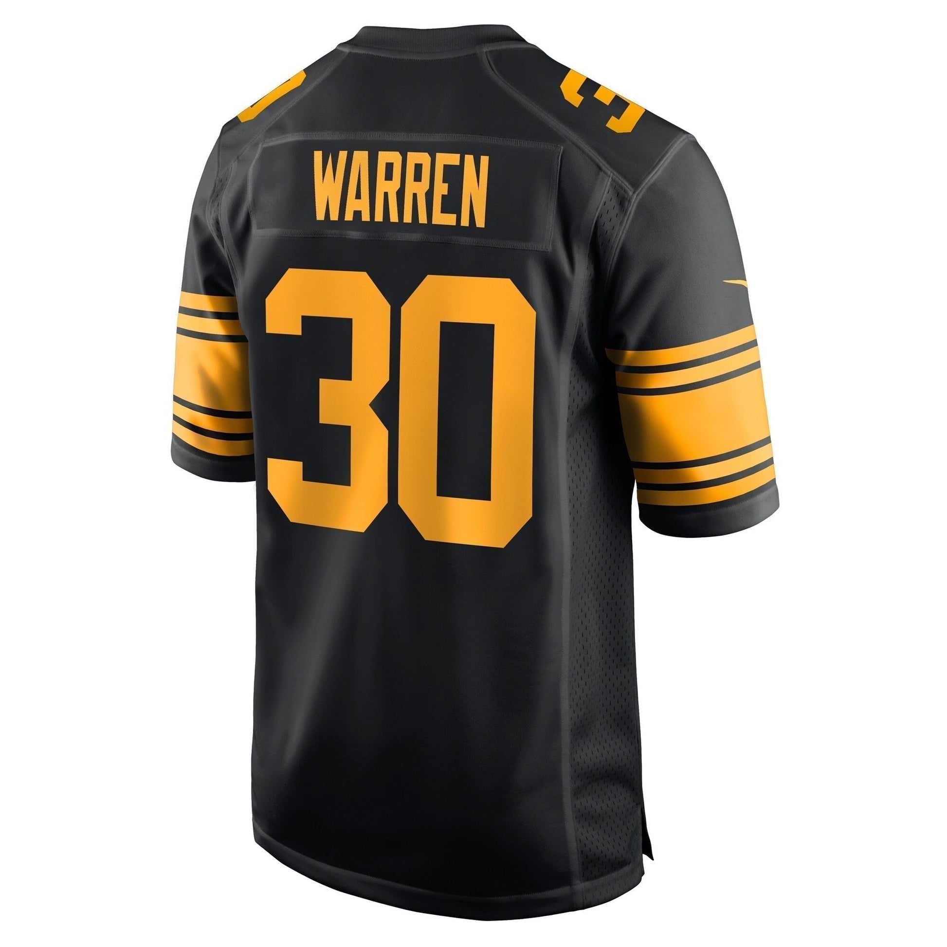 Jaylen Warren Pittsburgh Steelers Alternate Game Jersey - Black football jersey product view 3