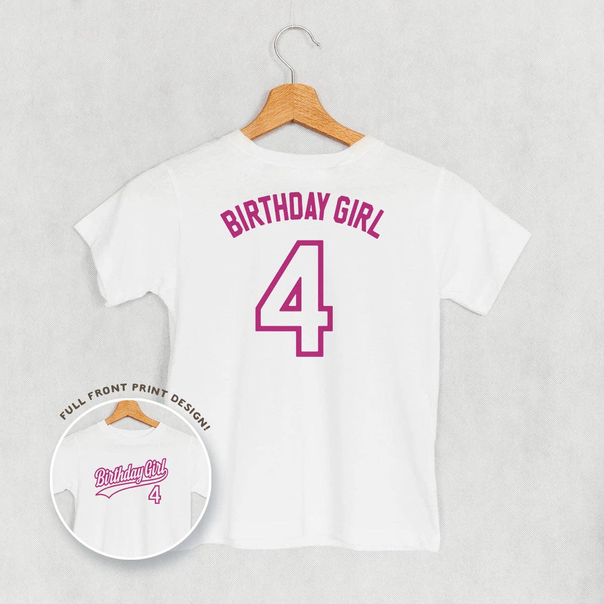Birthday Girl Varsity #4 (Kids Back Print) Unisex T-shirt, Sweatshirt, Hoodie, Long Sleeve Tee - T-Shirt, Sweatshirt, Hoodie