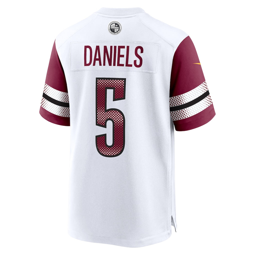 W.Commanders #5 Jayden Daniels White Player Game Jersey football jersey product view 1