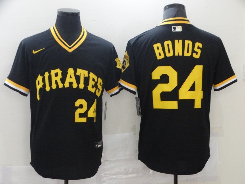 Men's Pittsburgh Pirates Barry Bonds #24 Black Fashion Stitched Jersey1 baseball jersey product view 1