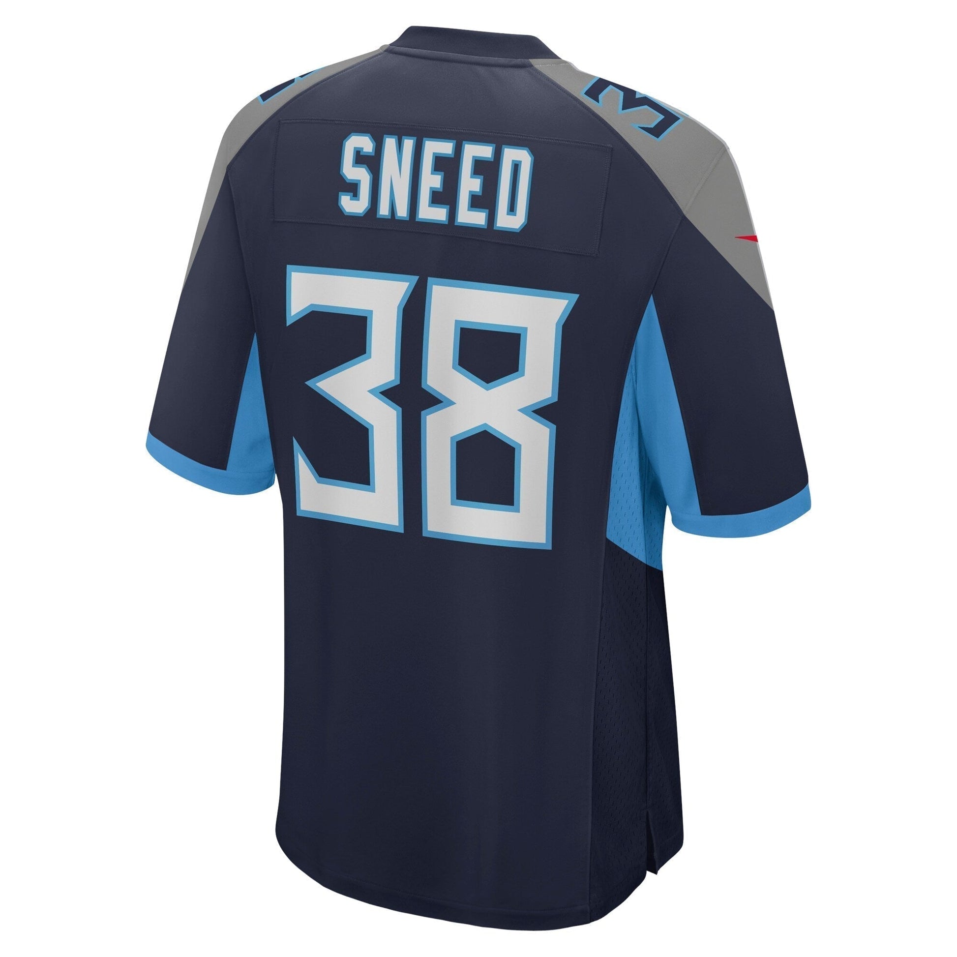 L'Jarius Sneed Tennessee Titans Team Game Jersey - Navy football jersey product view 3