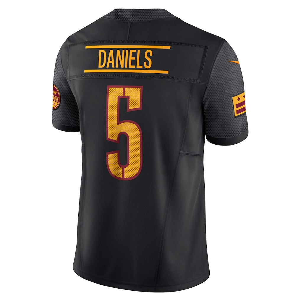 W.Commanders #5 Jayden Daniels Black Vapor F.U.S.E. Limited Jersey football jersey product view 1