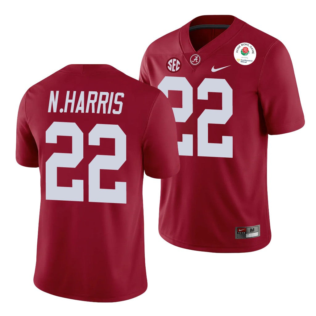 Alabama Crimson Tide Najee Harris 2021 Rose Bowl Crimson College Jersey SEEBC8EW football jersey product view 1
