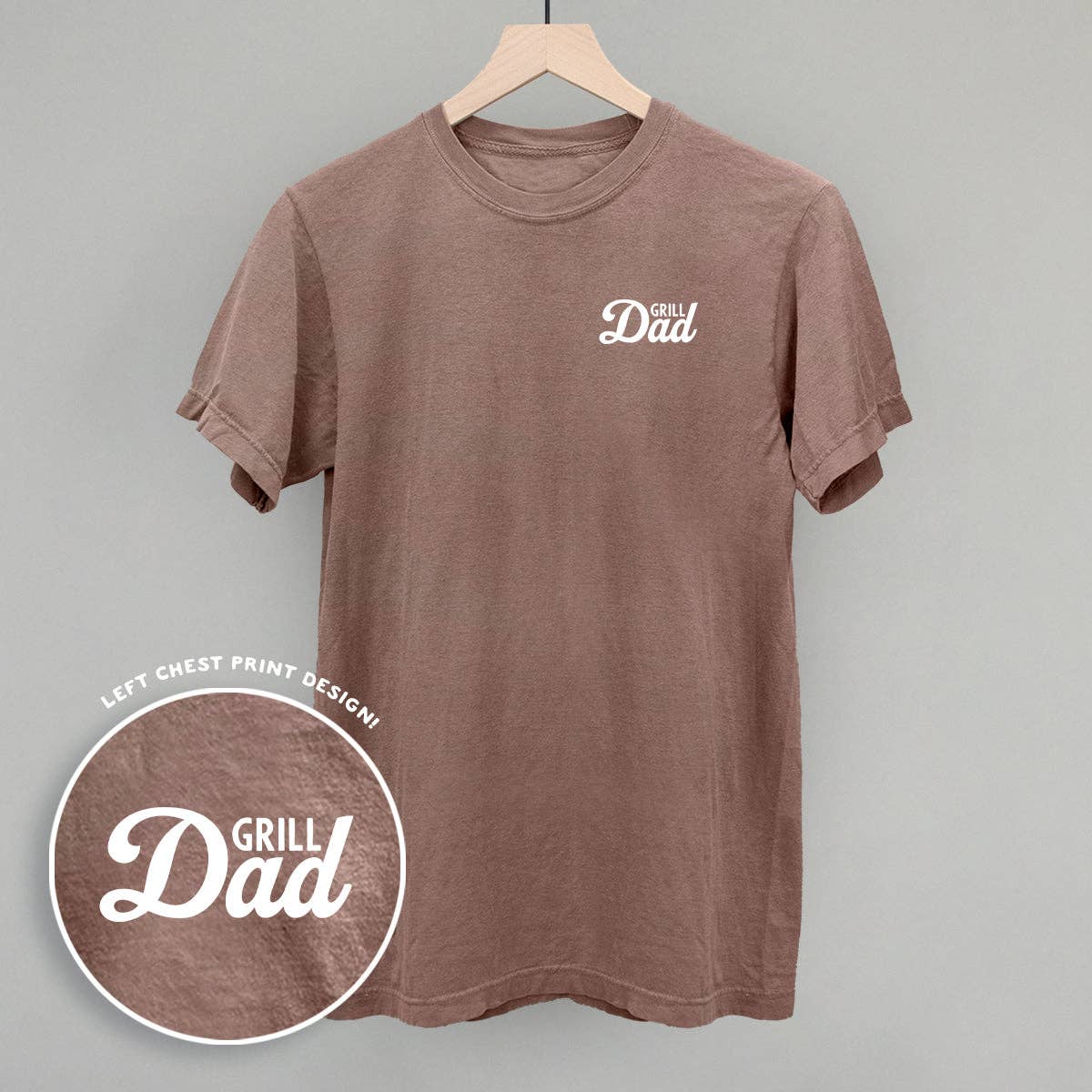Grill Dad (White) (Left Chest) Unisex T-shirt, Sweatshirt, Hoodie, Long Sleeve Tee - T-Shirt, Sweatshirt, Hoodie