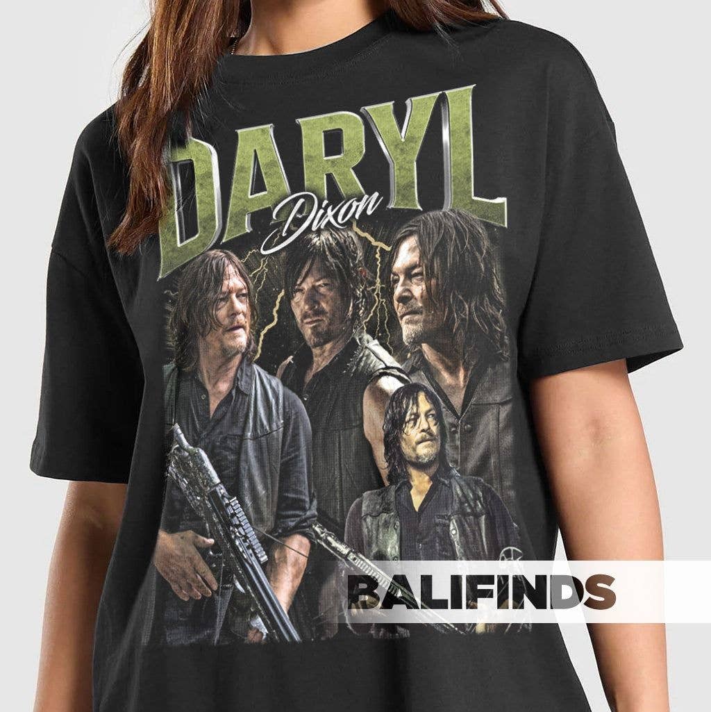 Retro Daryl Dixon Tee - Tv Series Shirt - Daryl Dixon Merch Unisex T-shirt, Sweatshirt, Hoodie, Long Sleeve Tee - T-Shirt, Sweatshirt, Hoodie