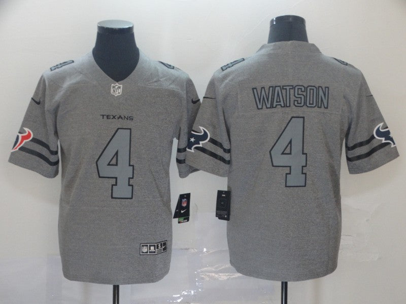 Men's Houston Texans Deshaun Watson #4 Gray Game Jersey1 football jersey product view 1