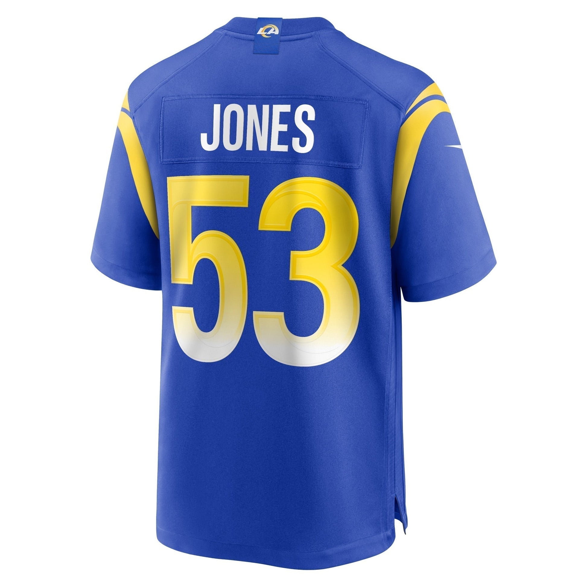 Ernest Jones Los Angeles Rams Game Jersey - Royal football jersey product view 3