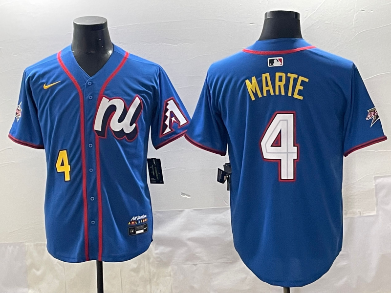 Men's National League Ketel Marte #4 Blue 2025 All-Star Edition Limited Player Jersey baseball jersey product view 1