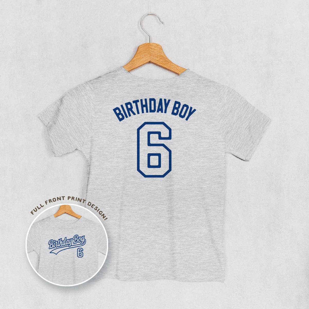 Birthday Boy Varsity #6 (Kids Back Print) Unisex T-shirt, Sweatshirt, Hoodie, Long Sleeve Tee - T-Shirt, Sweatshirt, Hoodie