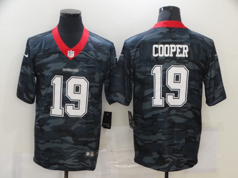 Men's Dallas Cowboys Amari Cooper #19 Gray Camouflage Game Jersey1 football jersey product view 1