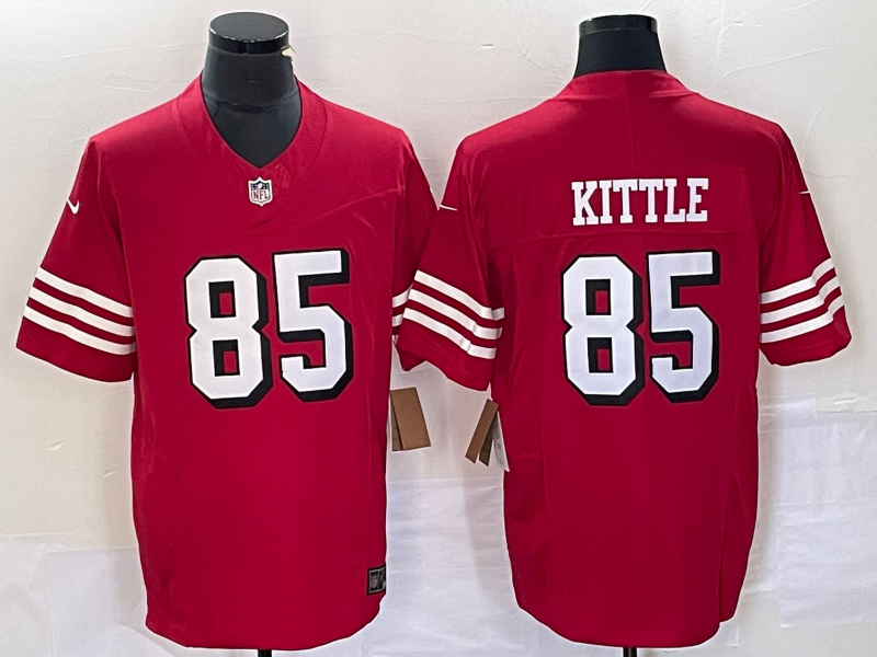 Men's San Francisco 49ers George Kittle Red Vapor Limited Jersey football jersey product view 1