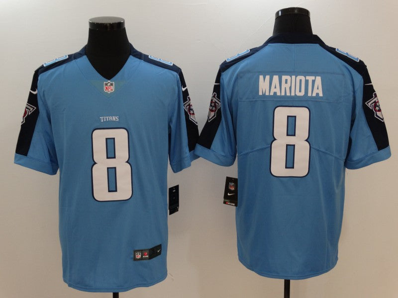 Men's Tennessee Titans Marcus Mariota Blue Game Jersey football jersey product view 1