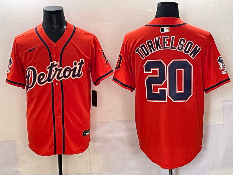 Men's Detroit Tigers Spencer Torkelson Orange Player Jersey baseball jersey product view 1