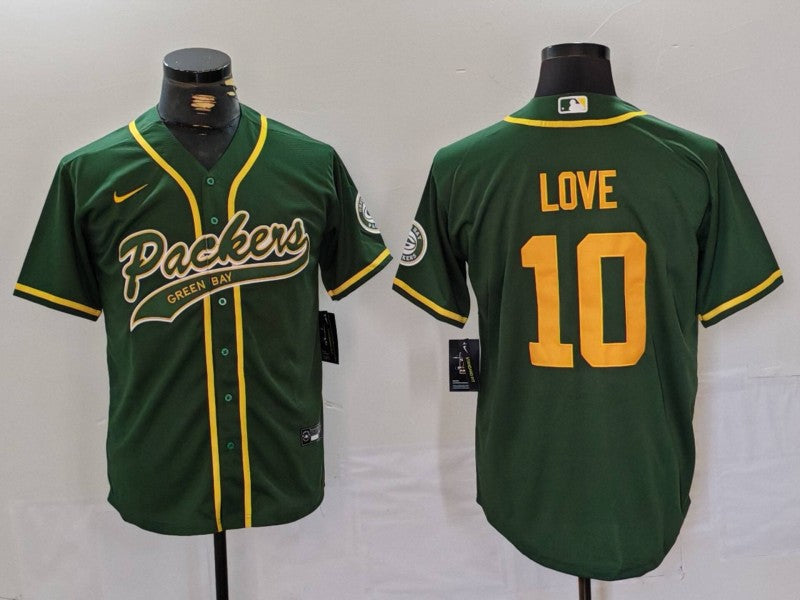 Men's Green Bay Packers Jordan Love #10 Green Game Player Jersey1 basketball jersey product view 1
