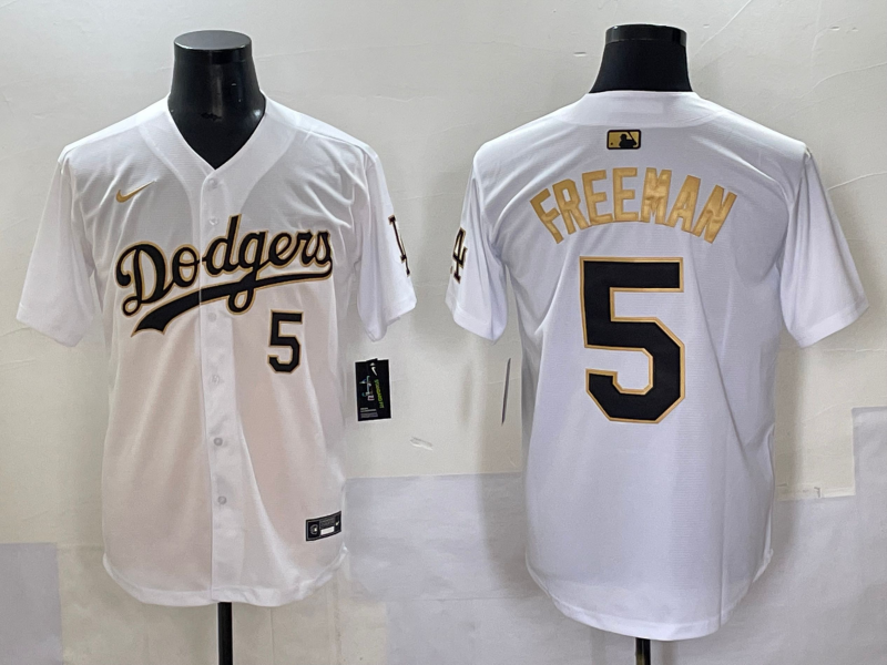 Men's Los Angeles Dodgers Freddie Freeman White Game Player Jersey baseball jersey product view 1