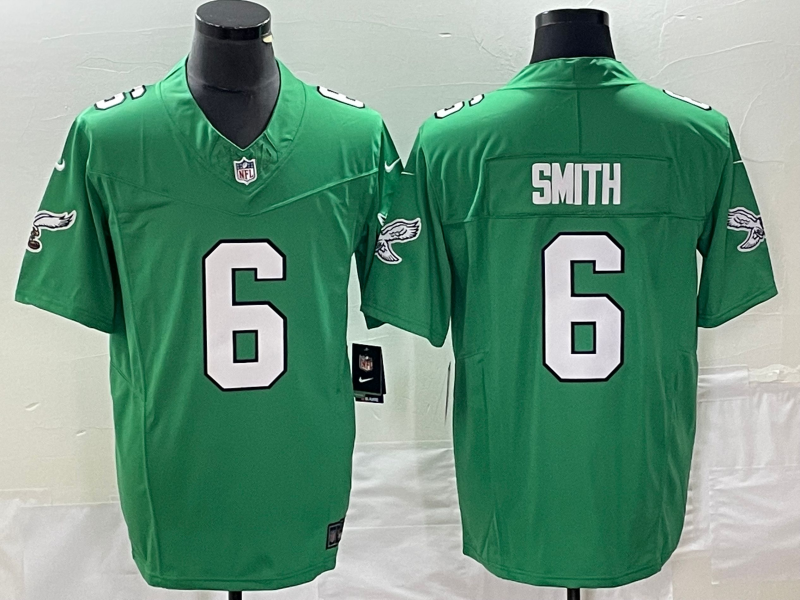 Men's Philadelphia Eagles DeVonta Smith Kelly Green Game Jersey football jersey product view 1