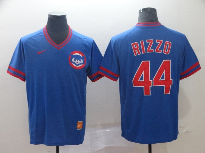Men's Chicago Cubs Anthony Rizzo Blue Stitched Jersey baseball jersey product view 1