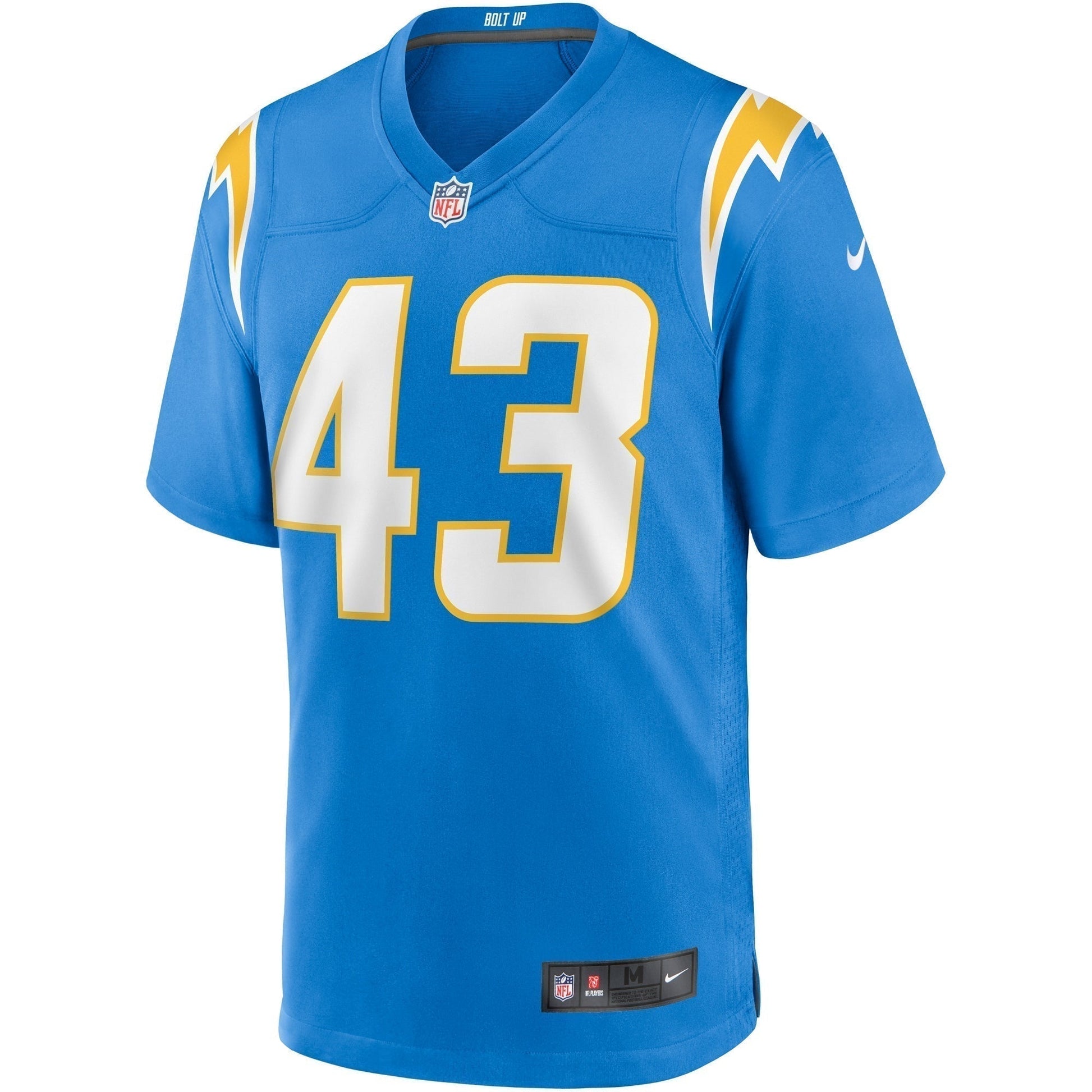 Michael Davis Los Angeles Chargers Game Jersey - Powder Blue football jersey product view 2