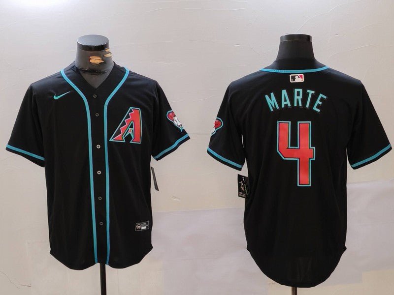 Men's Arizona Diamondbacks Ketel Marte Black Limited Player Jersey baseball jersey product view 1