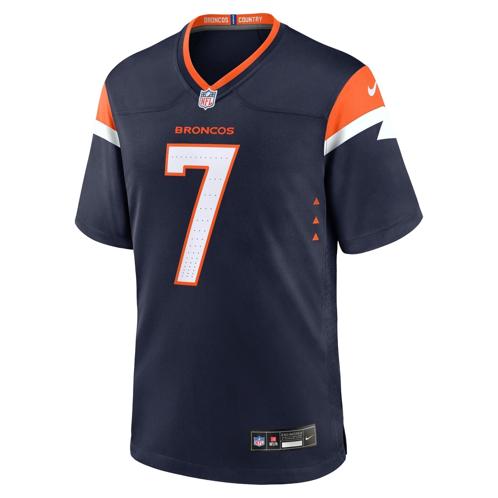 John Elway Denver Broncos Mile High Collection Alternate Retired Game Jersey - Navy football jersey product view 2