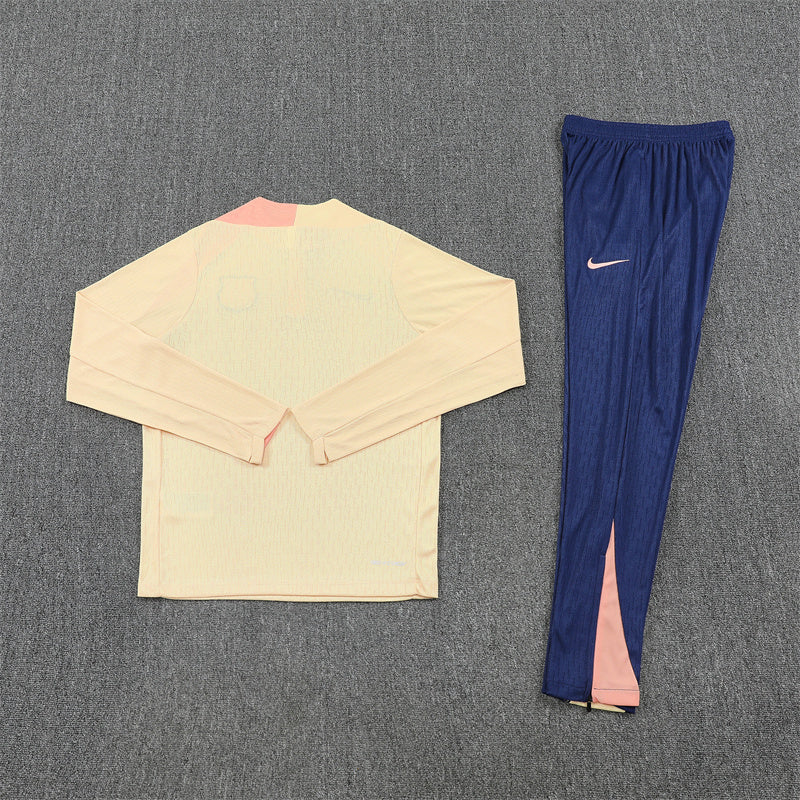 2526 Barcelona Beige Yellow sports jersey product view 3