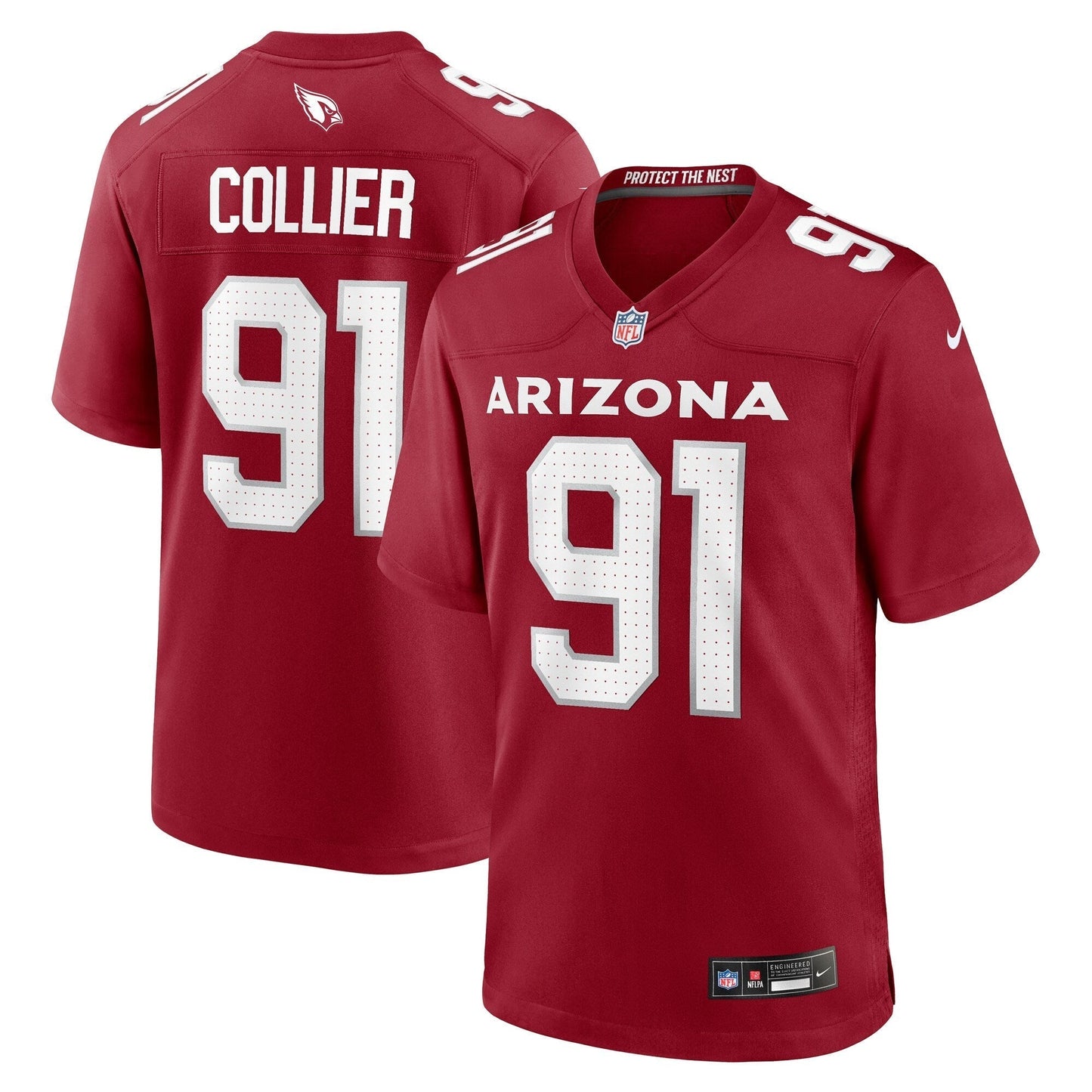 L.J. Collier Arizona Cardinals Game Jersey - Cardinal football jersey product view 1