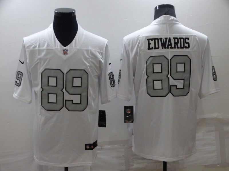 Men's Las Vegas Raiders Bryan Edwards #89 White Game Player Jersey1 football jersey product view 1