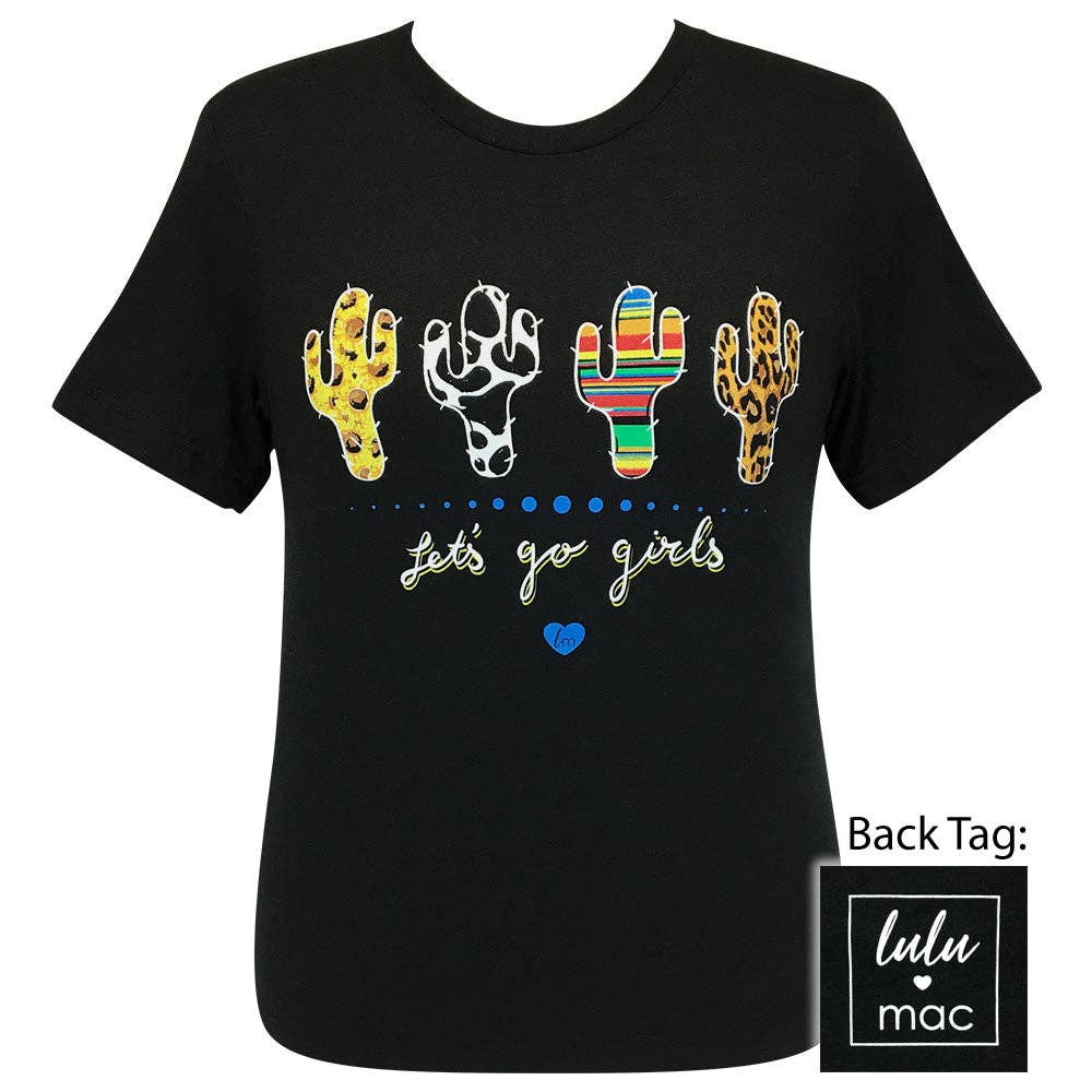 Lulu Mac-Lets Go Girls-Heather Black SS-LM50 Unisex T-shirt, Sweatshirt, Hoodie, Long Sleeve Tee - T-Shirt, Sweatshirt, Hoodie
