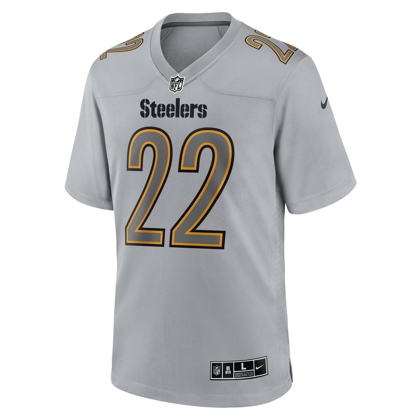 Najee Harris Pittsburgh Steelers Atmosphere Fashion Game Jersey - Gray football jersey product view 2