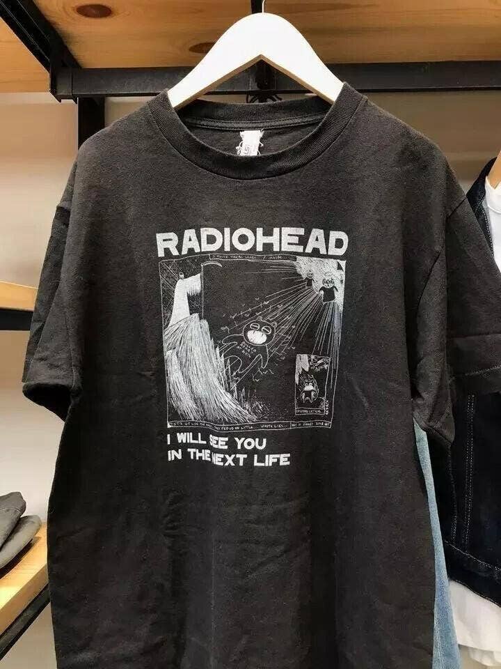 Radiohead Vintage Tour Band Tee Shirt Black Cotton T-Shirt Unisex T-shirt, Sweatshirt, Hoodie, Long Sleeve Tee - T-Shirt, Sweatshirt, Hoodie