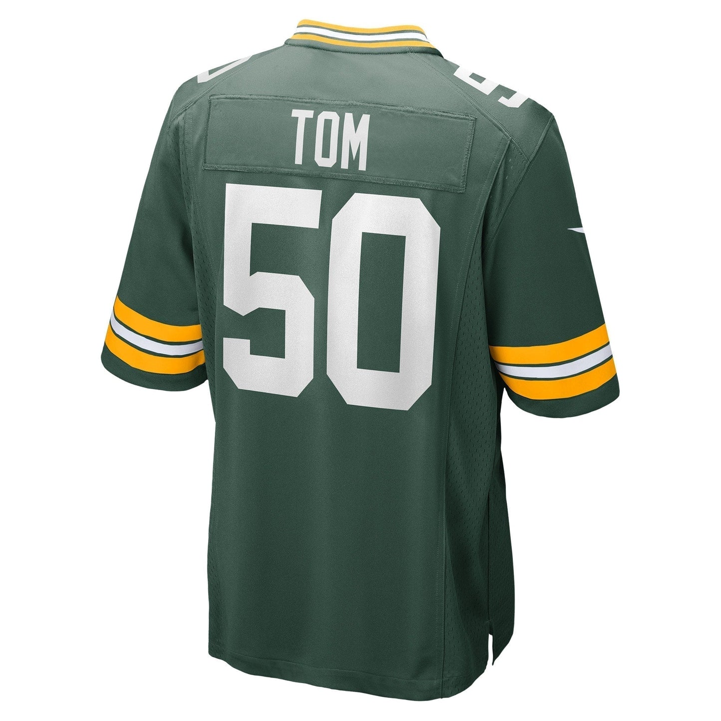 Zach Tom Green Bay Packers Game Jersey - Green football jersey product view 3
