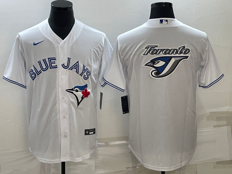 Men's Toronto Blue Jays1 White Replica Player Jersey baseball jersey product view 1